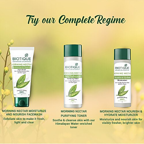 BIOTIQUE Nourish & Hydrate Skin Moisturizer - Morning Nectar, For Visibly Flawless Skin, All Skin Types, 190 ml  100% Botanical Extracts