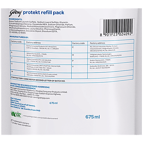 Godrej Protekt Masterblaster Germ Protection Liquid Handwash Refill, 750 ml  