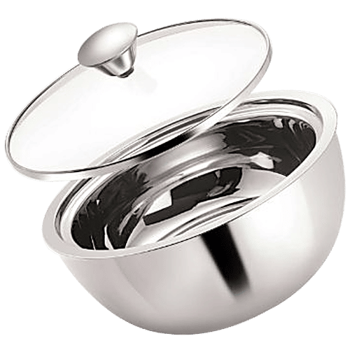 NanoNine Stainless Steel Insulated Casserole/Roti/Chapati - Serving Gravy Pot, Small, 1 L  