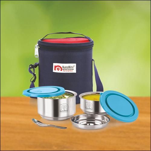Buy NanoNine Steel Lunch/Tiffin Box Set With Bag - Tiffany Online at ...