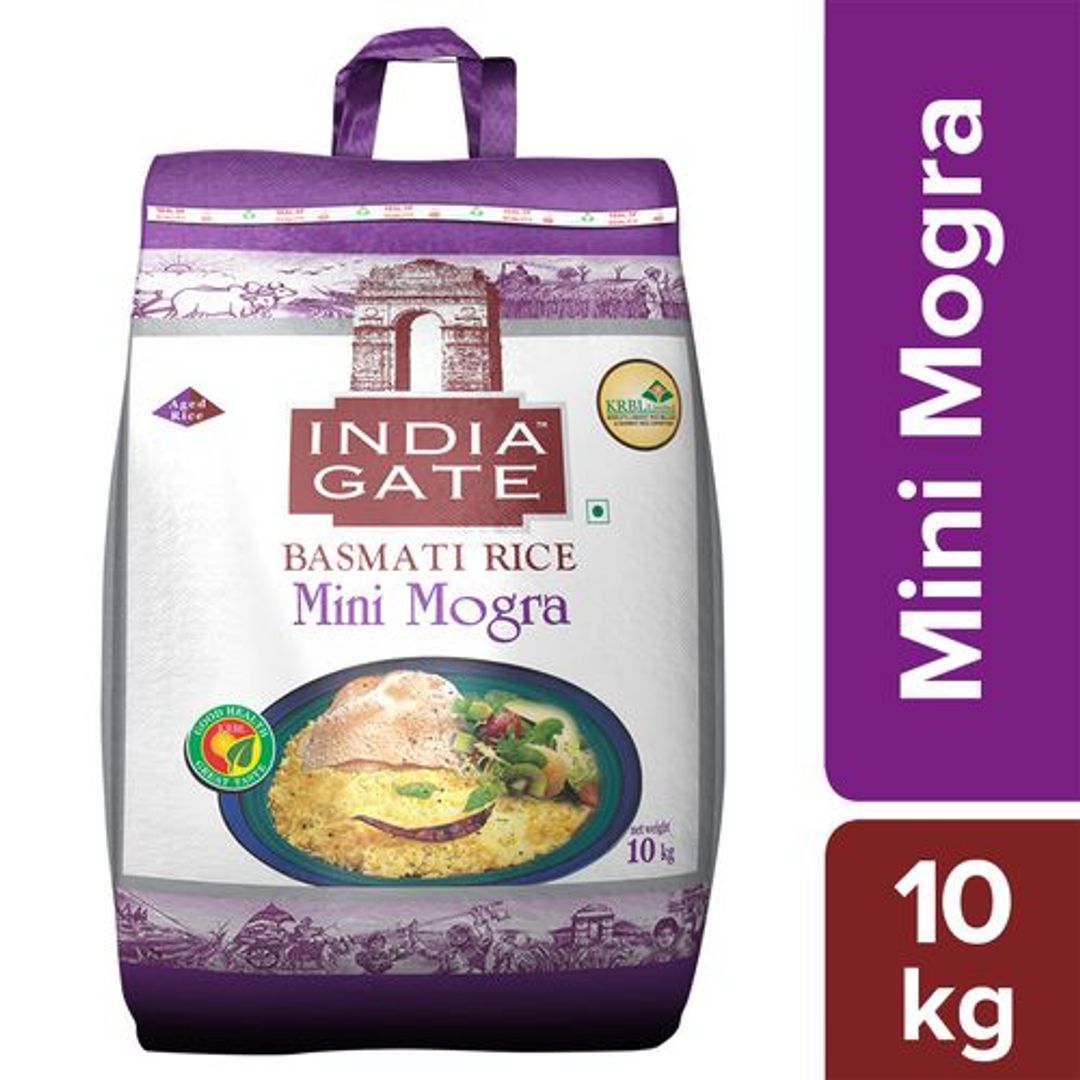 India Gate Basmati Rice/Basmati Akki - Mini Mogra/Broken, 10 kg Bag