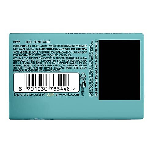 Lux Fresh Splash Water Lily & Cooling Mint Soap Bar, For Refreshed Fragrant Skin, 48 g  For Refreshed Fragrant Skin