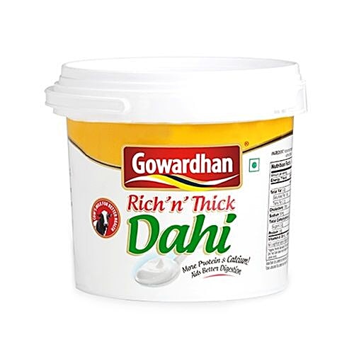 Gowardhan Dahi, 2 kg  High Protein & Calcium, Aids Better Digestion, Zero Added Sugar