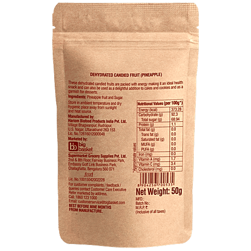 Fresho Signature Dry Fruit Pineapple, 50 g  