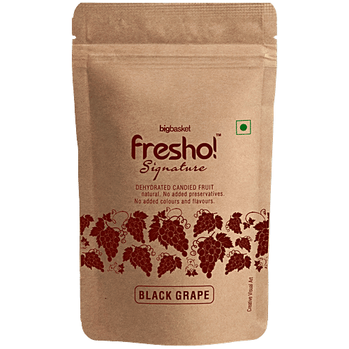 fresho! Signature Black Grape, 50 g Dehydrated Candied Fruit, No Added Preservatives