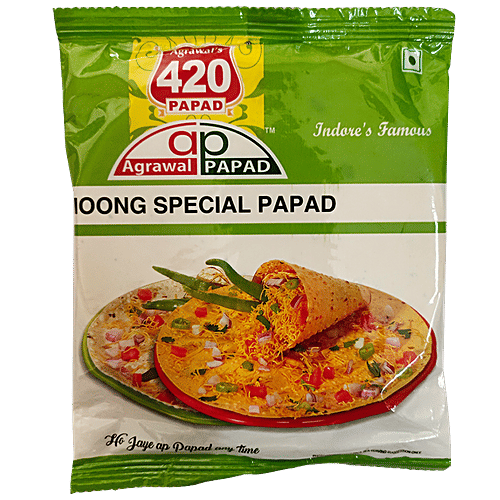 Agrawal's 420 Papad - Moong Special, 200 g  Zero Cholesterol