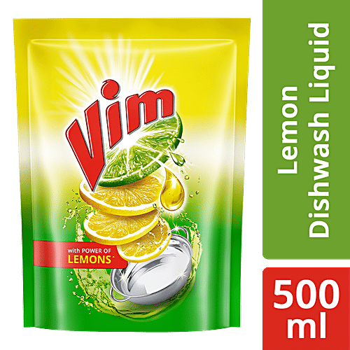 Buy Vim Dishwash Liquid Lemon 500 Ml Online At Best Price of Rs 109