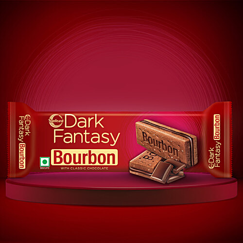 Sunfeast Dark Fantasy Bourbon Classic Chocolate Biscuits, 108 g  