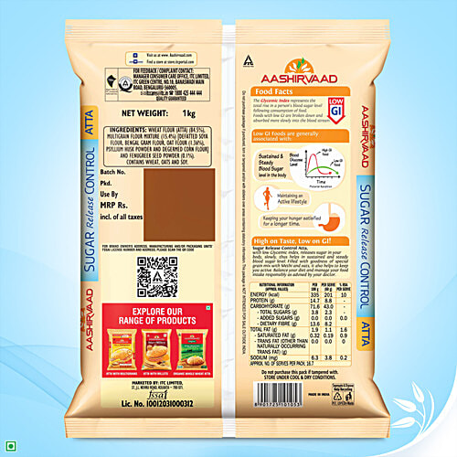 Aashirvaad Sugar Release Control Atta/Godihittu, 1 kg Low in GI