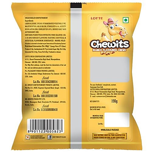 Lotte Chews - Mango Chewits, 190 g  