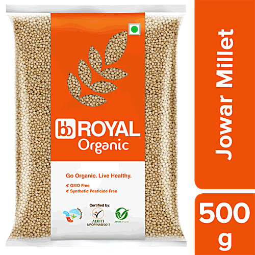 bb Royal Organic Jowar/Sorghum Millet, 500 g  