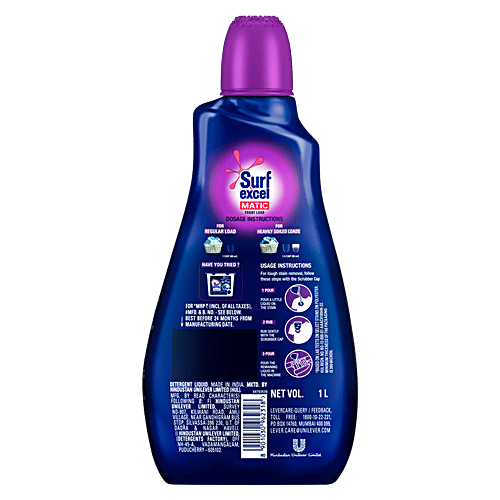 Buy Surf Excel Liquid Detergent Matic Front Load 1 Ltr Online At Best