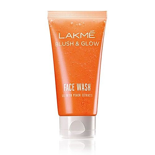Lakme Blush & Glow Gel Face Wash - With Peach Extracts, Removes Excess Oil, 50 g  