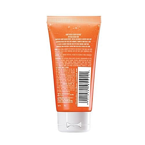Lakme Blush & Glow Gel Face Wash - With Peach Extracts, Removes Excess Oil, 50 g  