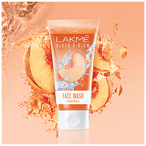Buy Lakme Blush & Glow Gel Face Wash With Peach Extracts, Removes