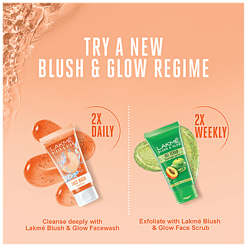 Buy Lakme Blush & Glow Gel Face Wash With Peach Extracts, Removes