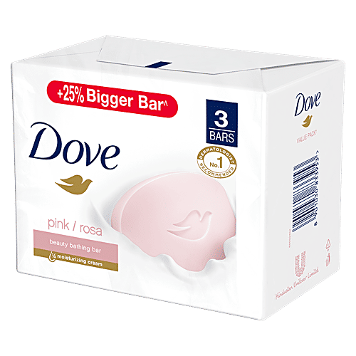 Dove Pink/Rosa Beauty Bathing Bar, 100 g (Pack of 3) 