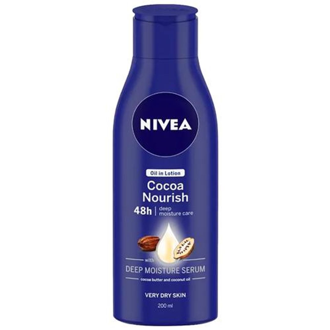 NIVEA Oil In Lotion - Very Dry Skin, With Deep Moisture Serum, Cocoa Butter & Coconut Oil, 200 ml 