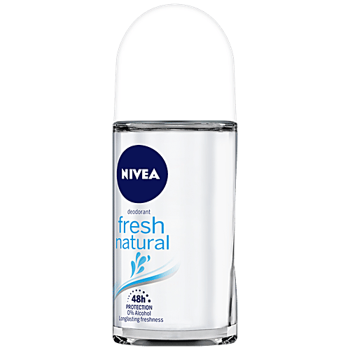 Nivea Women Deodorant Roll On - Fresh Natural, Long Lasting Freshness & 48h Protection, 50 ml  