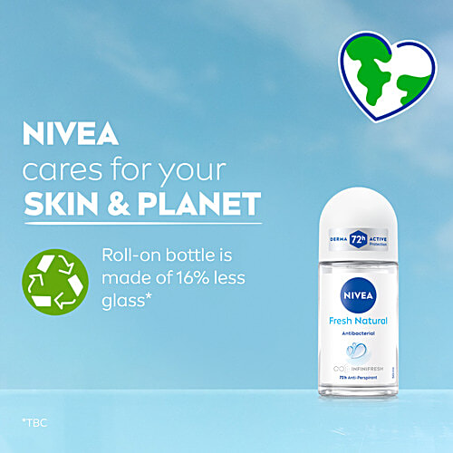 Nivea Deodorant Roll On - Fresh Natural, 50 ml  