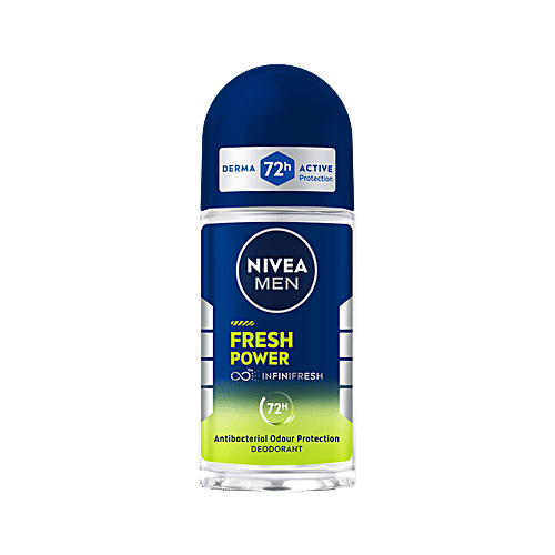 Nivea Deodorant Roll On - Fresh Natural, 50 ml 48h Long lasting Freshness