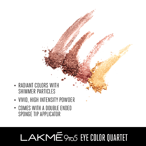 Lakme 9 to 5 Eye Color Quartet Eye Shadow, 7 g Desert Rose 