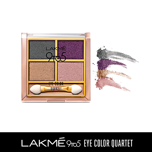 Lakme 9 to 5 Eye Color Quartet Eye Shadow, 7 g Silk Route 