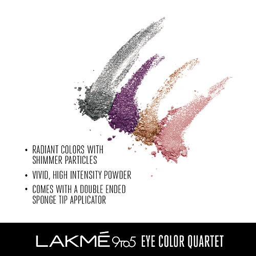Lakme 9 to 5 Eye Color Quartet Eye Shadow, 7 g Silk Route 