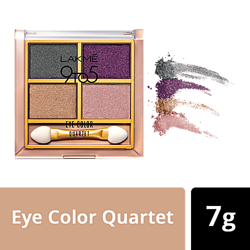 Lakme 9 to 5 Eye Color Quartet Eye Shadow, 7 g Silk Route 
