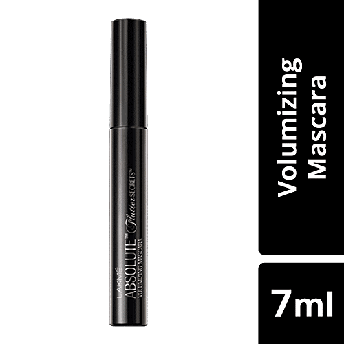 Lakme Absolute Flutter Secrets Volumising Mascara, 7 ml Black Smudge Resistant, Water Proof