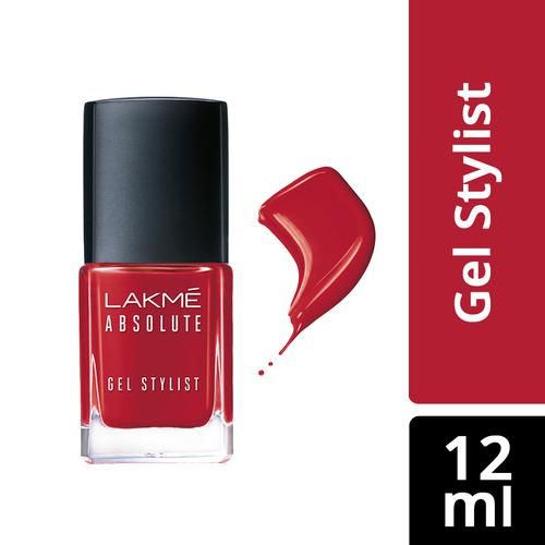 Lakme Absolute Gel Stylist Nail Color, 15 ml Scarlet Red 