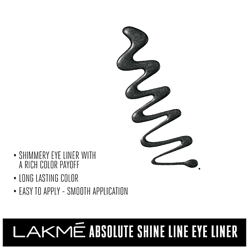 Lakme Absolute Shine Liquid Eye Liner, 4.5 ml Black 