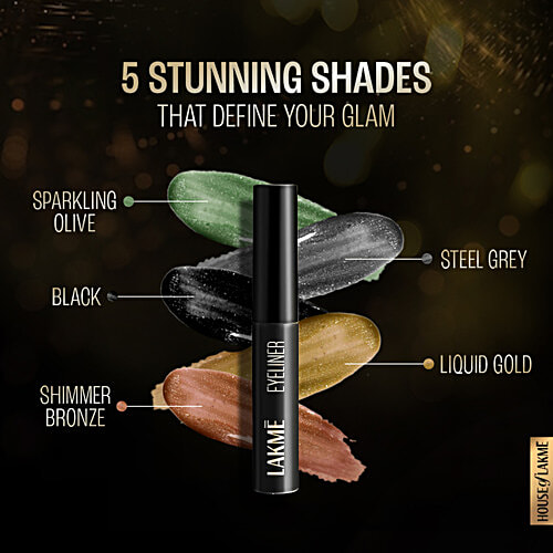 Lakme Absolute Shine Liquid Eye Liner, 4.5 ml Black 