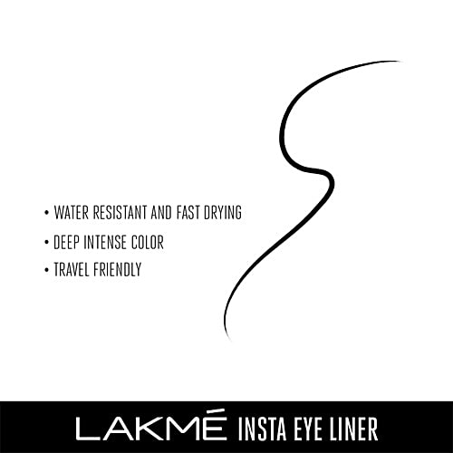 Lakme Insta Eye Liner - Black, 9 ml  