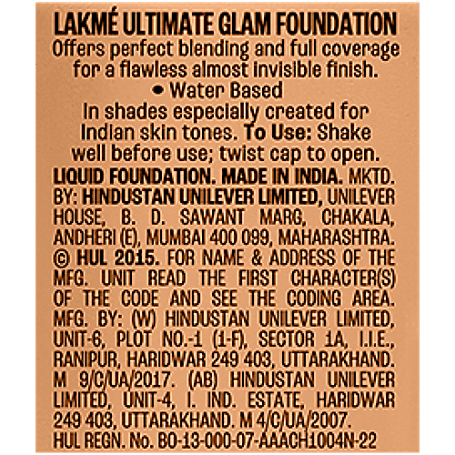 Lakme Perfecting Liquid Foundation, 27 ml Marble 