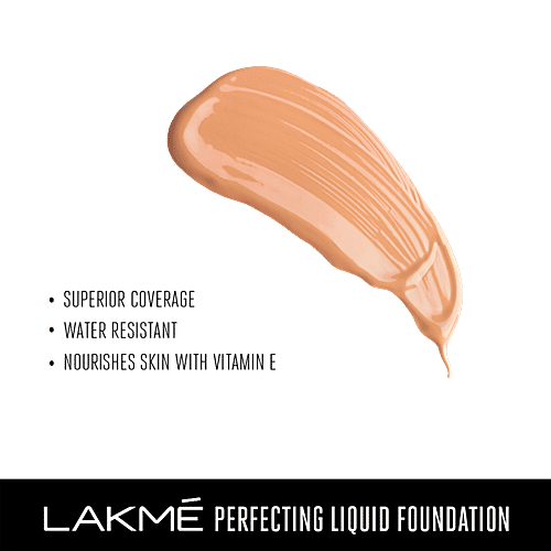Lakme Perfecting Liquid Foundation, 27 ml Shell 