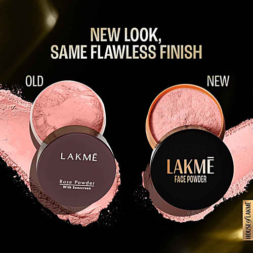 Lakme Face Powder - Matte Finish, Oil Control, For Rosy Glow, 40 g Warm Pink 
