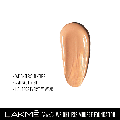 Lakme 9 to 5 Weightless Mousse Foundation - Beige Vanilla, 25 g