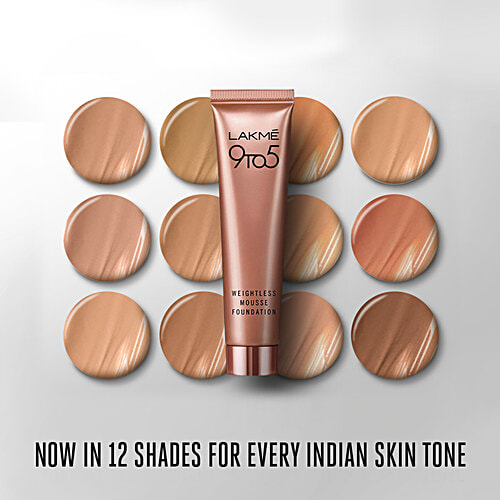 Lakme 9 to 5 Weightless Mousse Foundation, 25 g Beige Caramel 