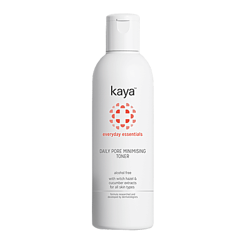 Kaya Clinic Everyday Essentials Daily Pore Minimising Toner With Hazel & Cucumber Extract, For All Skin Types, Alcohol Free, 200 ml  Alcohol Free