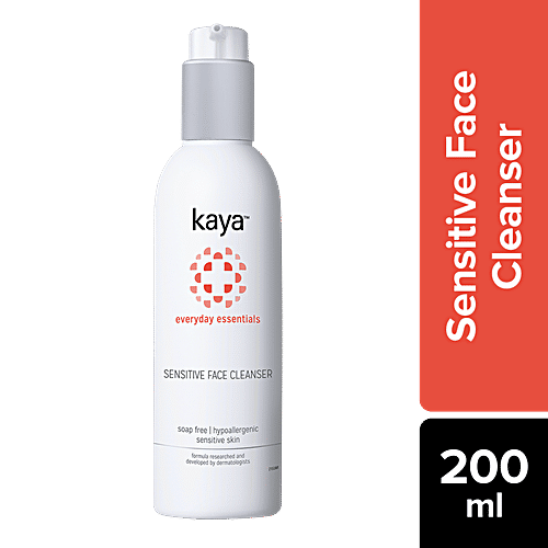 Kaya Clinic Everyday Essentials Sensitive Face Cleanser - For Hypoallergenic Sensitive Skin, Soap Free, 200 ml  Soap Free