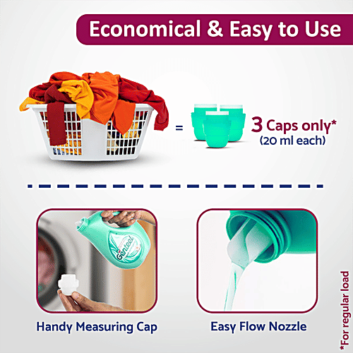 Genteel Washomatic Liquid Detergent - Top & Front Load, 1 kg  Superior Liquid Formula