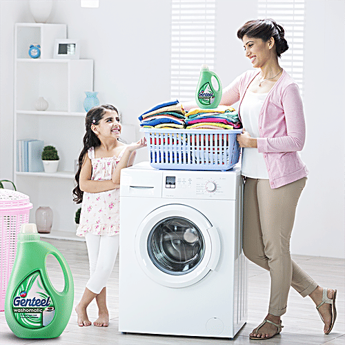 Genteel Washomatic Liquid Detergent - Top & Front Load, 1 kg  Superior Liquid Formula