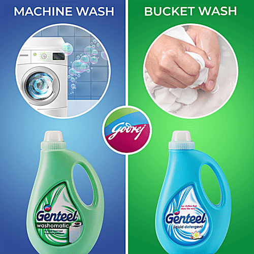 Genteel Washomatic Liquid Detergent - Top & Front Load, 1 kg  Superior Liquid Formula
