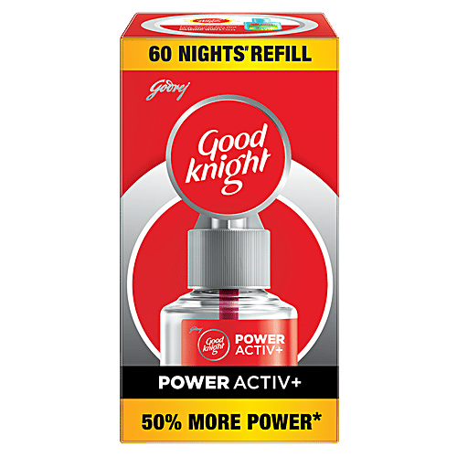 Good knight Power Activ+ - Mosquito Repellent, 60 Nights Jumbo Refill, 45 ml (Pack of 4) 