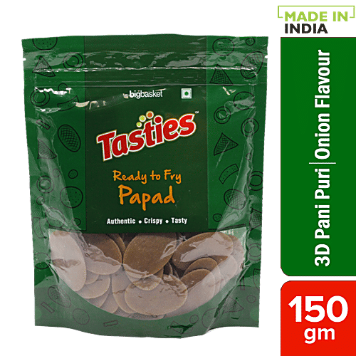 Tasties Papad & Fryum - 3D Pani Puri, Onion Flavour, 150 g  