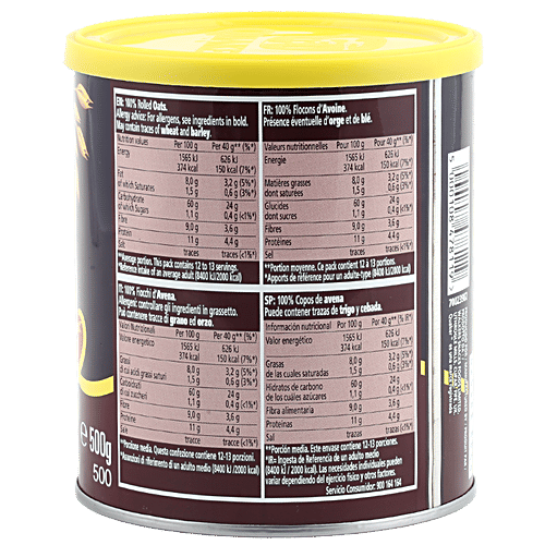 Quaker White oats, 500 g  High in Fibre