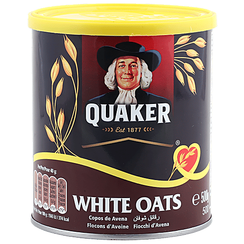 Quaker White oats, 500 g  High in Fibre