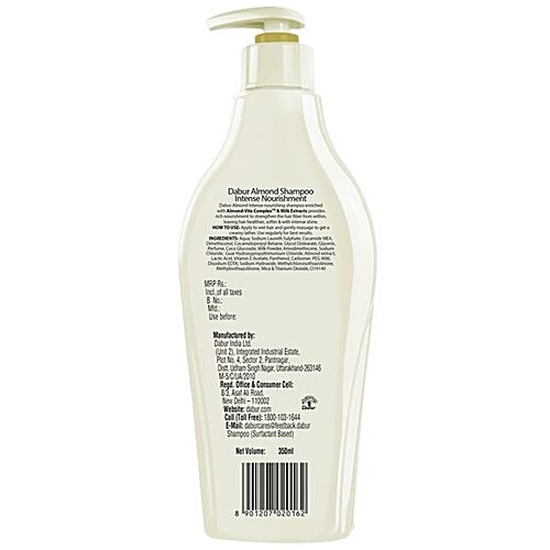 Dabur Almond Shampoo - Intense Nourishment For Dull, Dry & Weak Hair, 350 ml  