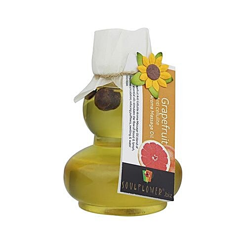 Soulflower Grapefruit Aroma Massage Oil, 90 ml  
